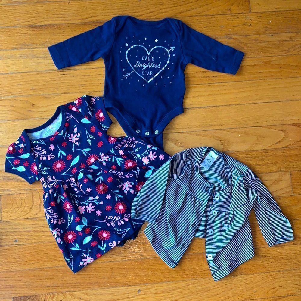 3 Piece Baby Girl Lot —‎ Size 3M